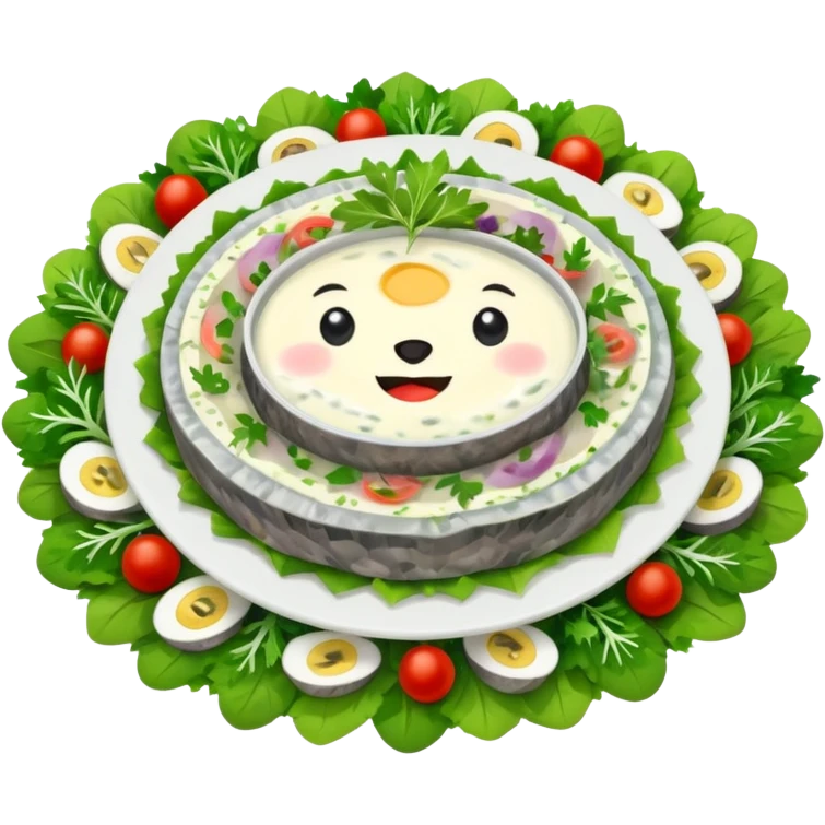 salad herring under a fur coat emoji