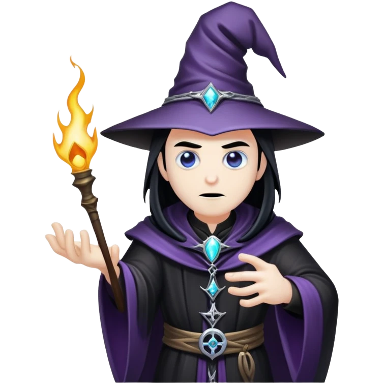 goth wizard banishing monitoring spirits  emoji