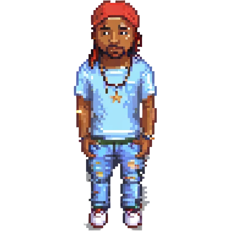 2Pac в полный рост, no background emoji