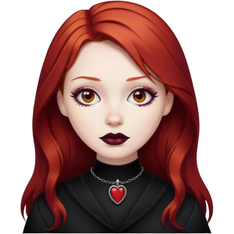 Gothic redhead emoji