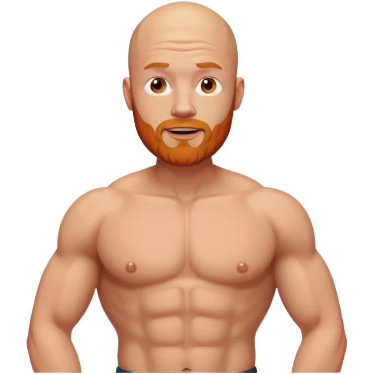 bald guy with a ginger beard an muscles shrugging his shoulders emoji