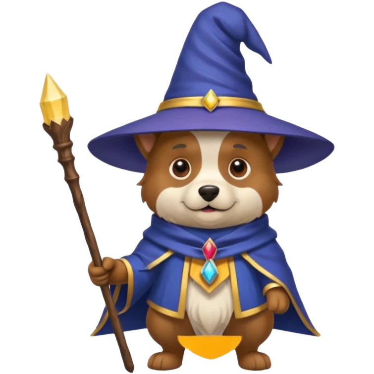 Dog wizard emoji