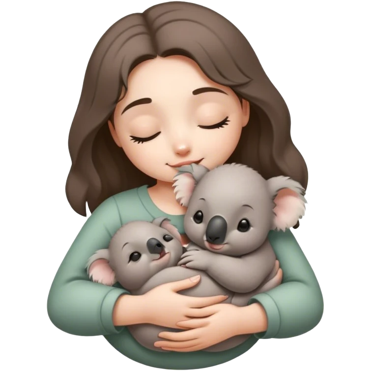 Extremely tiny baby koala sleeping in somebody’s hands emoji