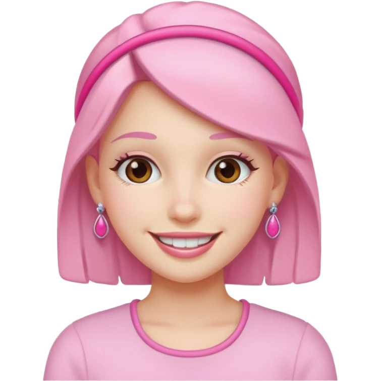 Aesthetic girl with pink accessories  emoji