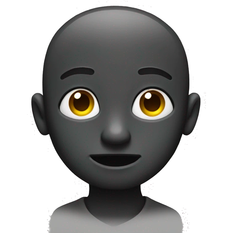 Mobkey looking at a black emoji