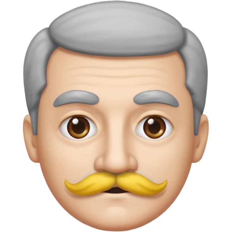 The disguised emoji but with gray eyebrows and mustache emoji