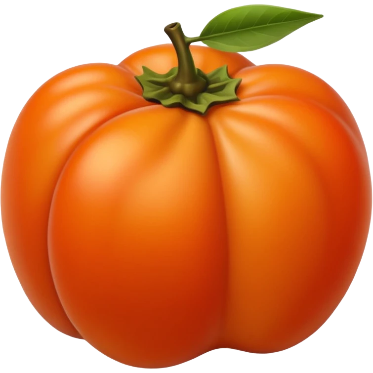 persimmon fruit smooth no parts on skin emoji