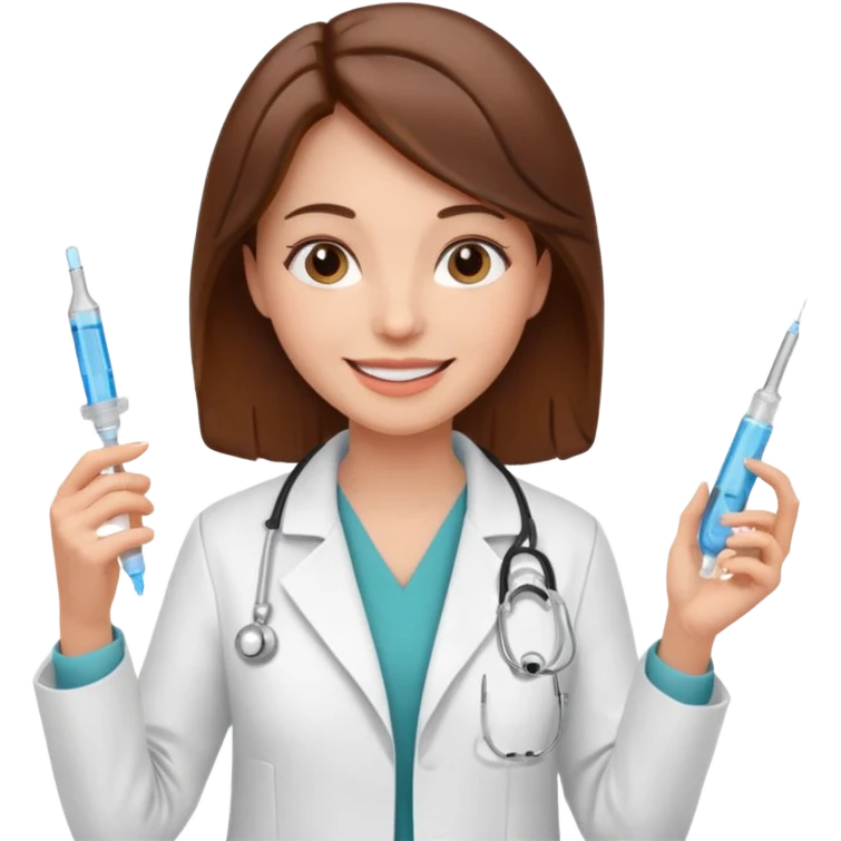 خانوم دکتر زیبایی امپول به دست emoji