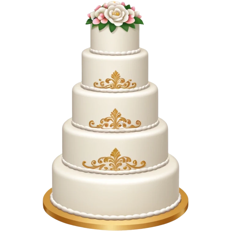 wedding cake white 3 tier emoji