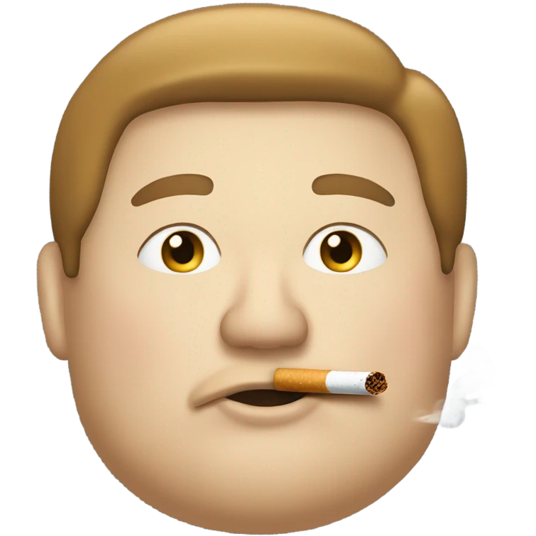 Fat guy smoking  emoji