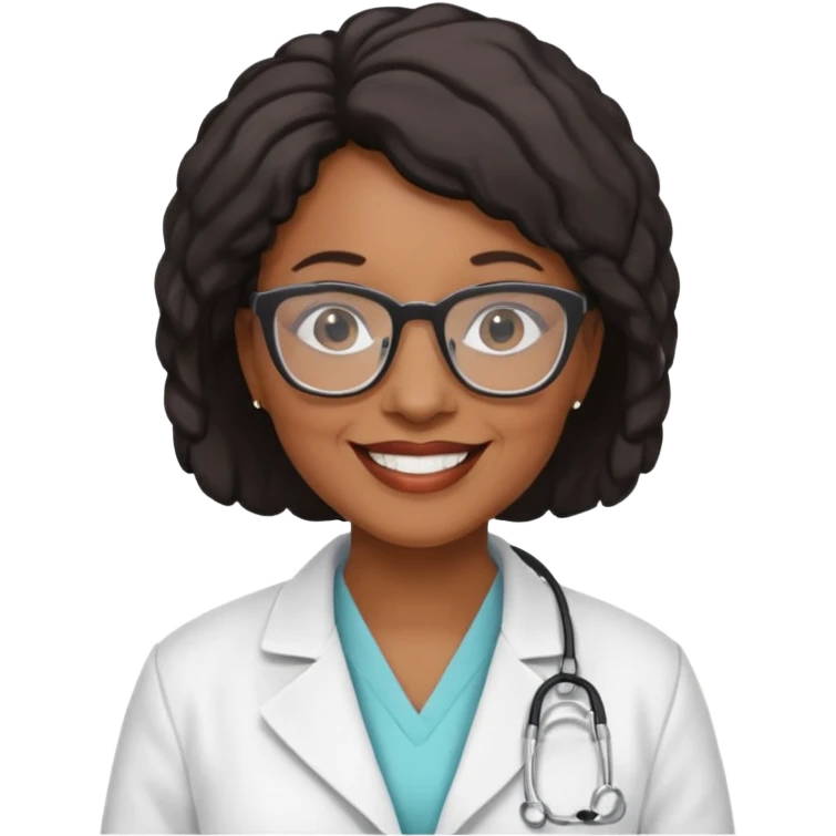 older black female physician emoji
