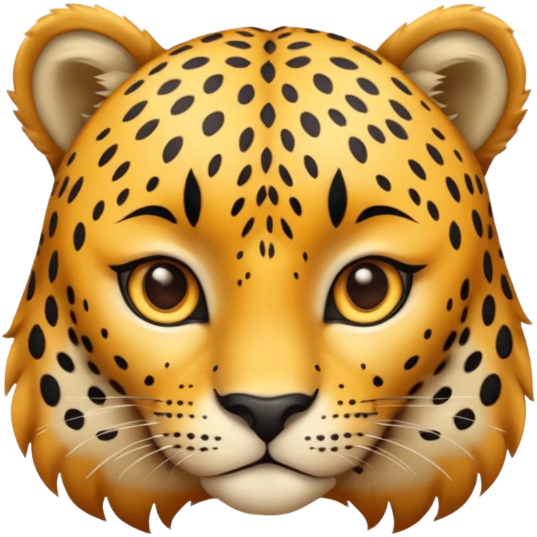Leopard face with brown eyes 🐆  emoji