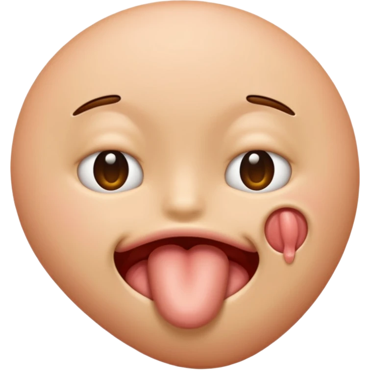 An emoji showing butthole emoji