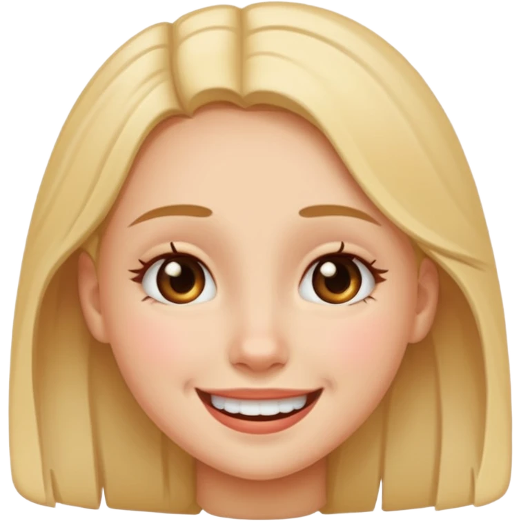 Girl smiling while crying emoji