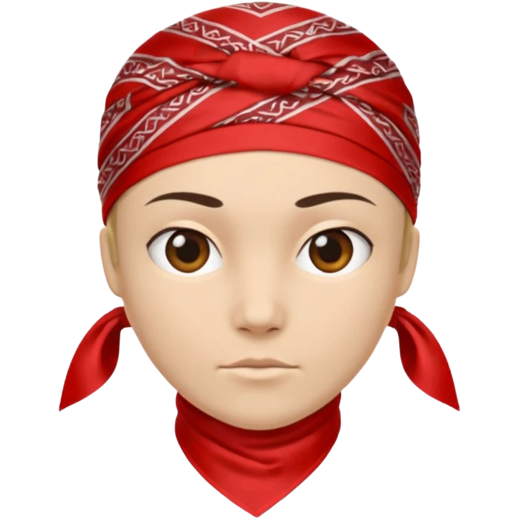 head bandana,Red, Negative: Character. emoji