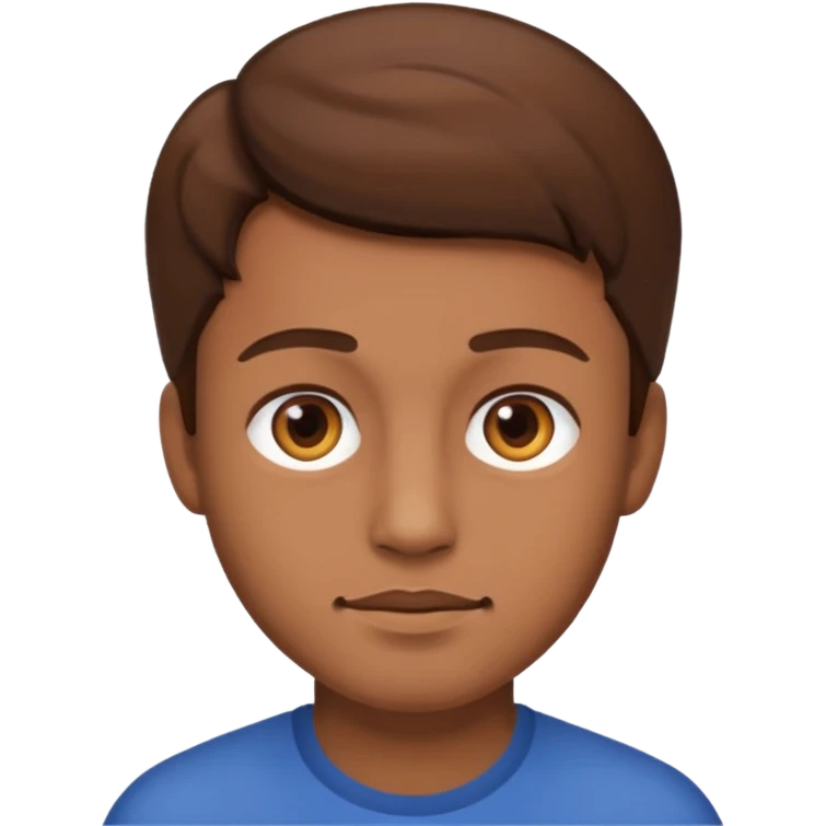 homem de pele parda clara e cabelo castanho emoji