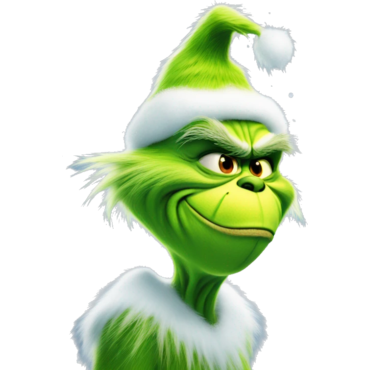 The grinch with snow emoji
