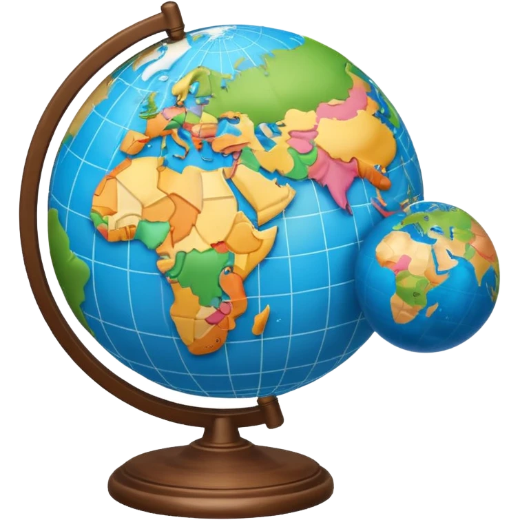 open atlas with a globe above emoji