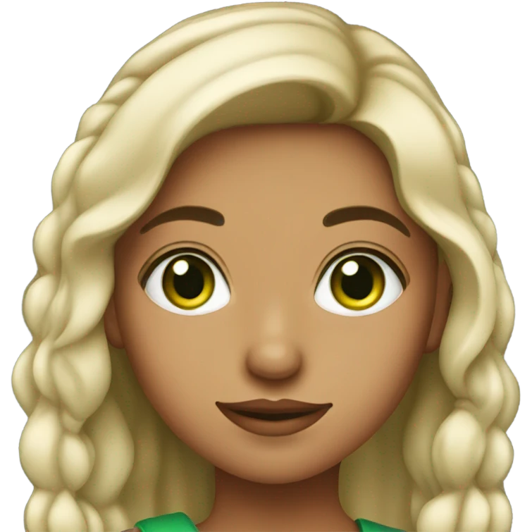 Mexican girl with green eyes emoji