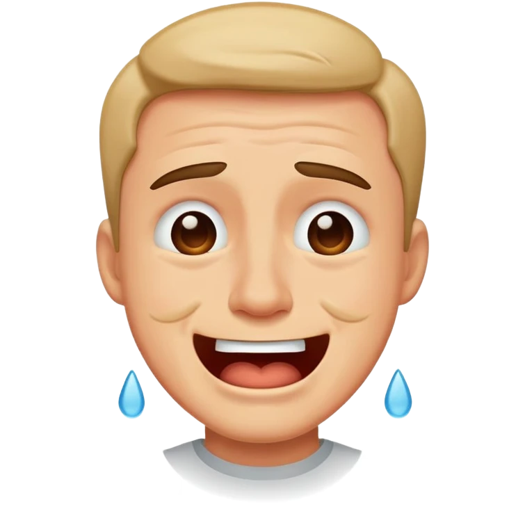 Guy crying laughing emoji