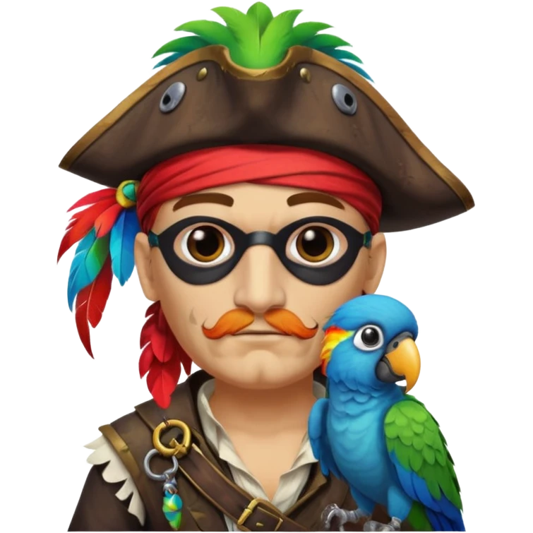 pirate and parrot emoji