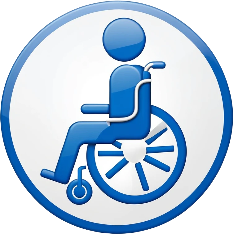 disabled access sign with interdiction mark emoji