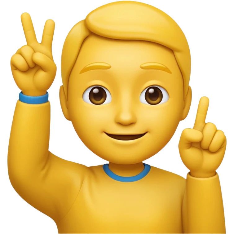 iOS-style 3D classic round yellow emoji face, confident smirk, half ...