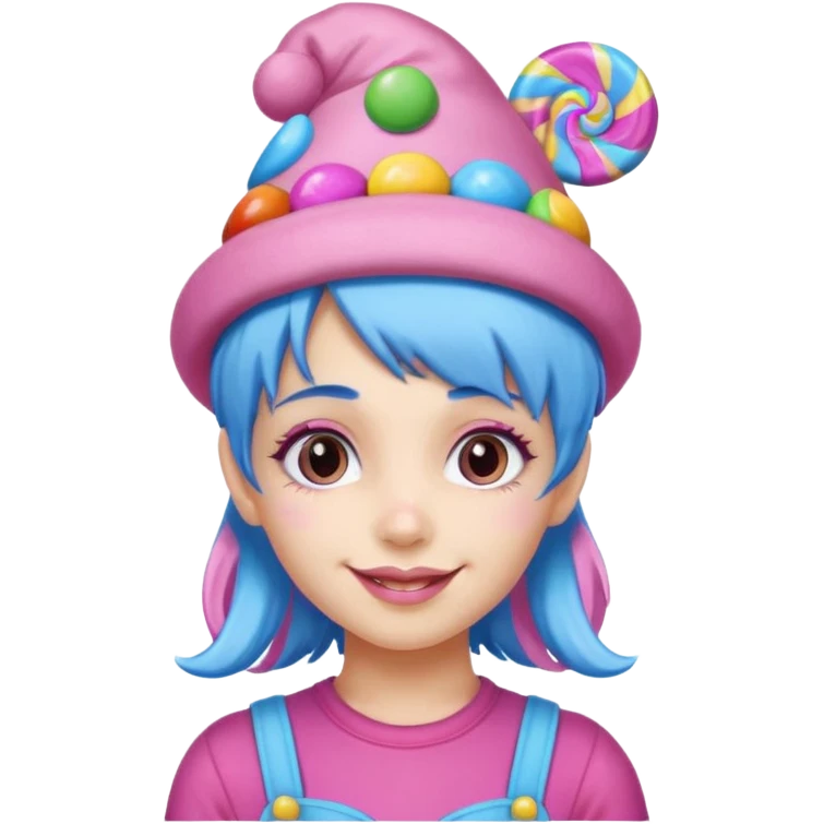 candy hatted girl from candyland lue pink hair emoji