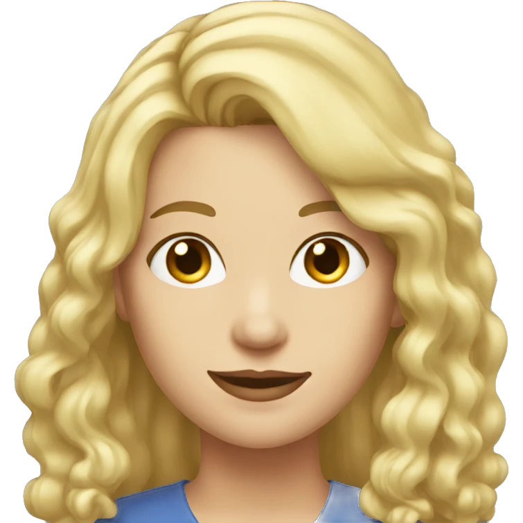 blonde lady principal long hair emoji
