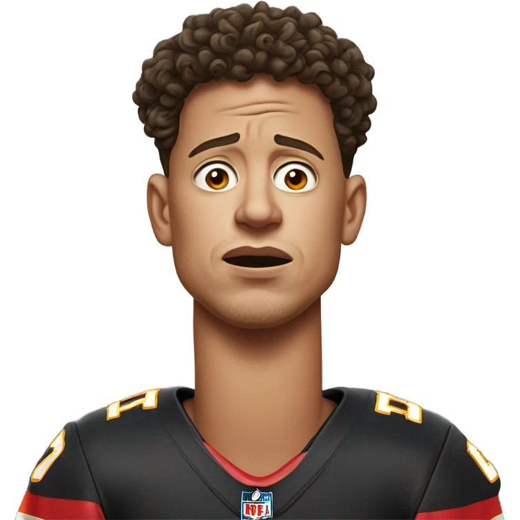Patrick Mahomes crying to a ref emoji