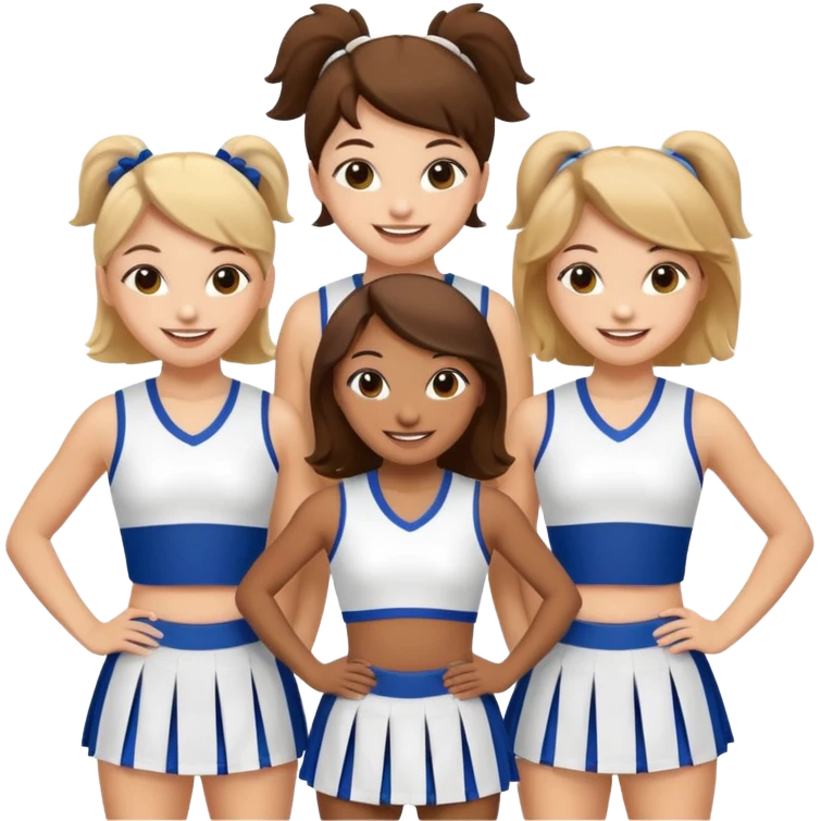 create an emoji of 3 cheerleaders together emoji