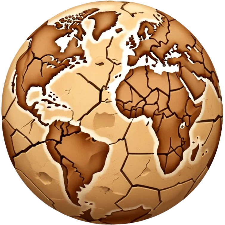 Brown planet earth emoji