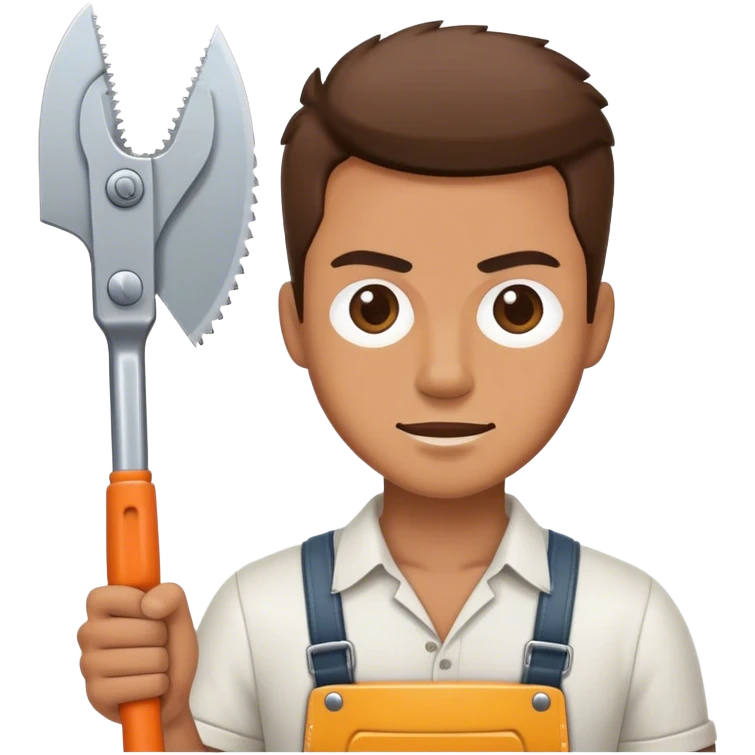 guy holding saw emoji