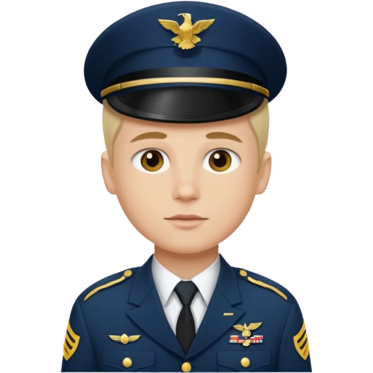 make a handsome white-skinned US soldier emoji