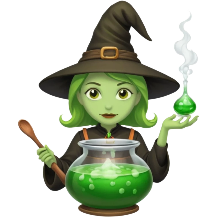 green witch cooking potion emoji