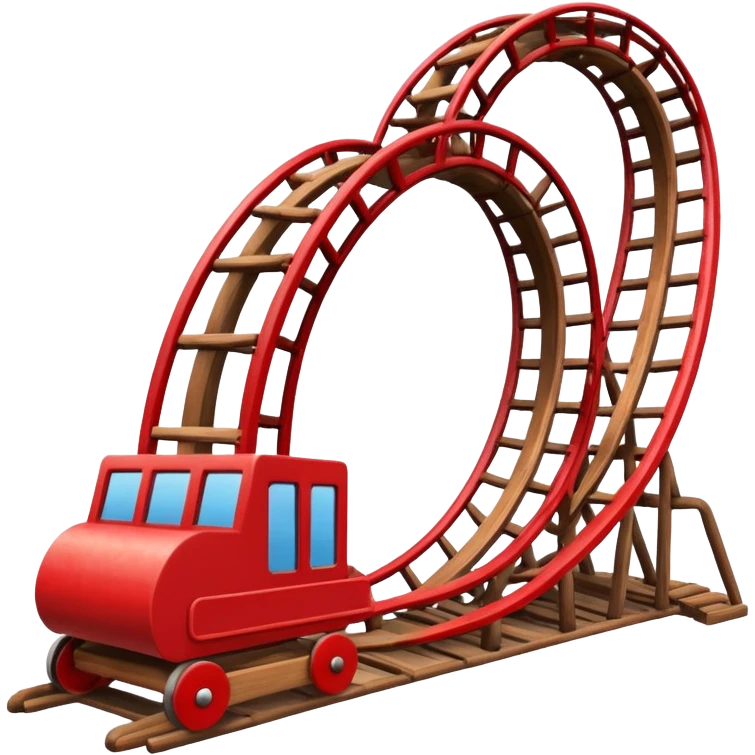 red roller coaster emoji