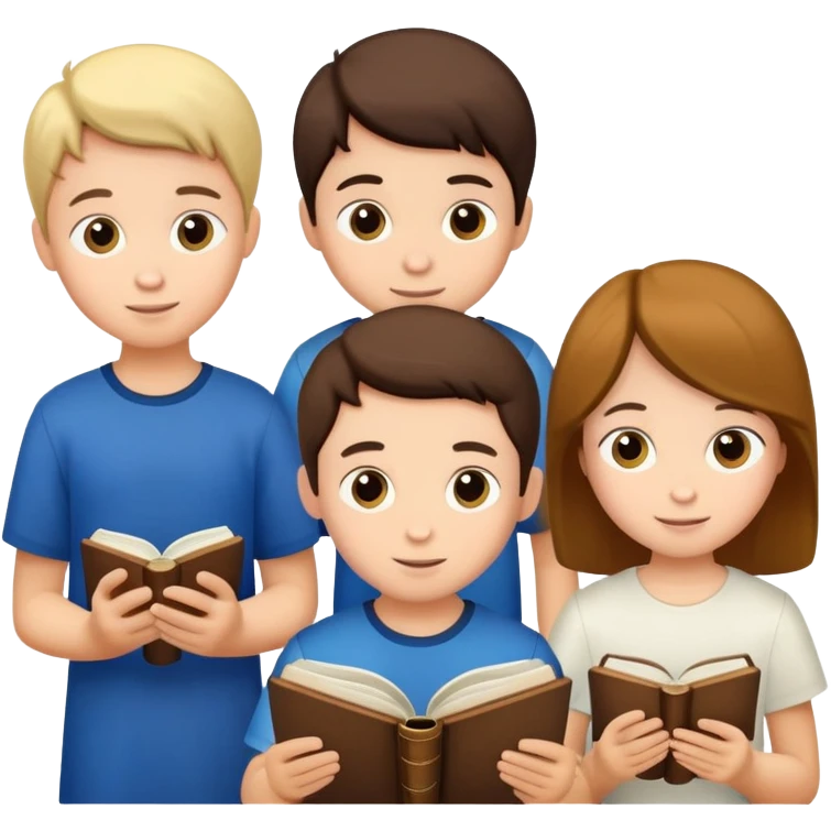 kids reading bible emoji