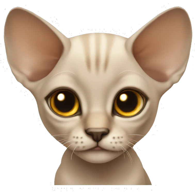 Beige sphinx kitten  emoji