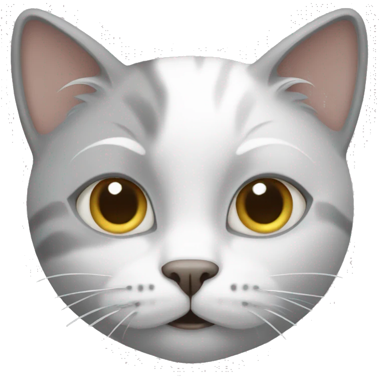 Gray-white cat emoji