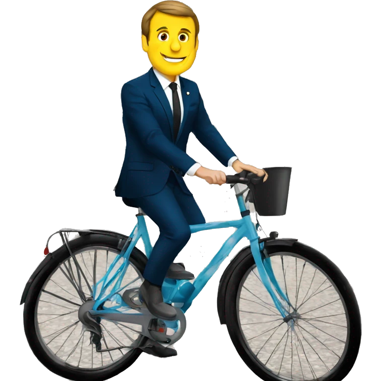 Macron en vélo  emoji