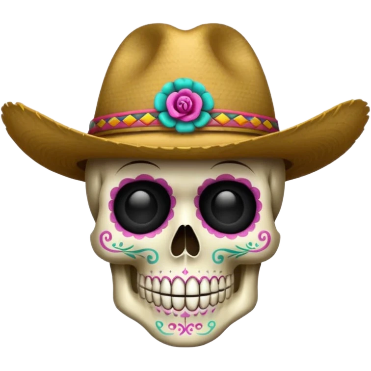Quiero una calavera con su sombrero emoji