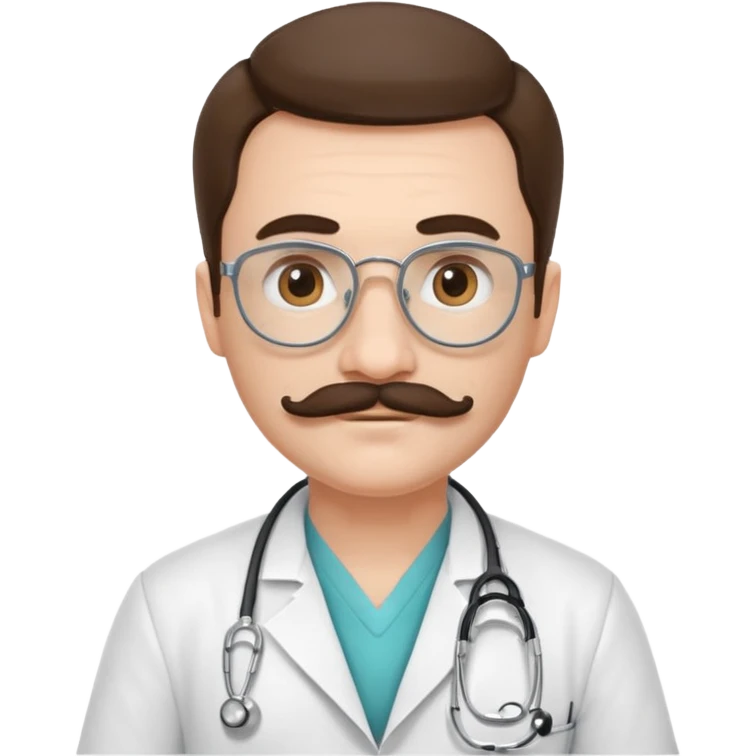 doctor with  mustaches style  emoji