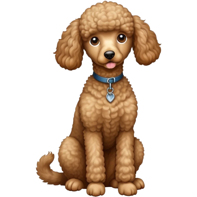 Super Skinny Light Brown Poodle Sitting emoji