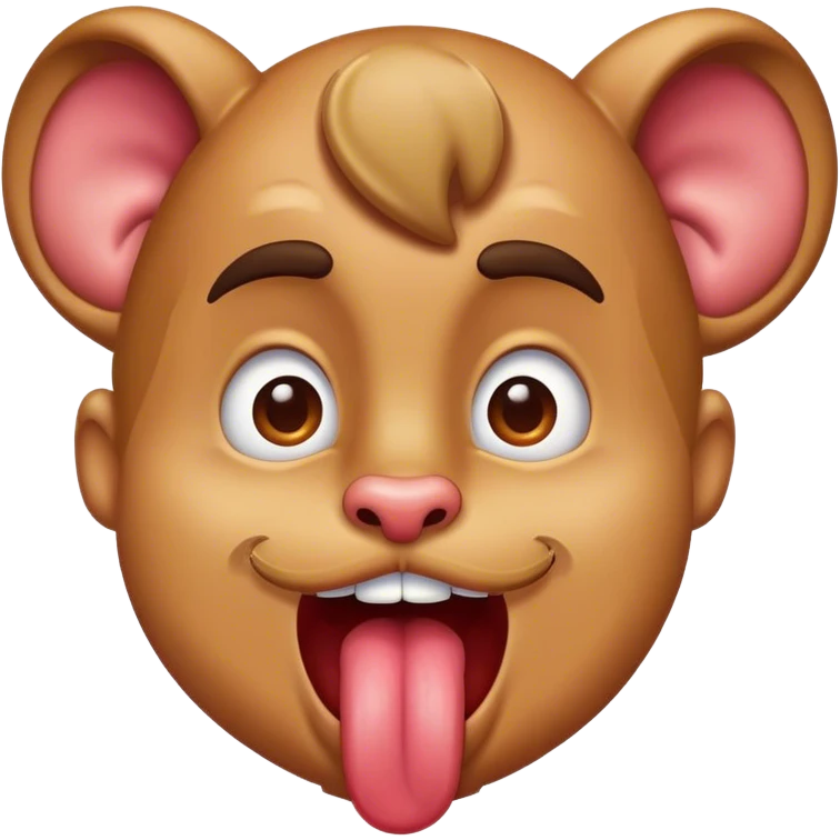 Guy with tongue out going crazy emoji