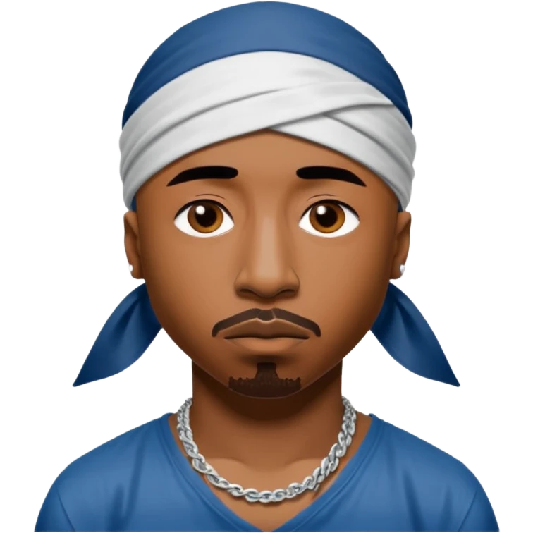 2Pac face emoji