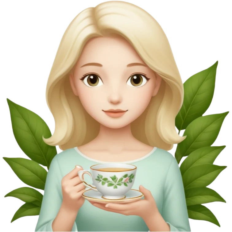 English garden tea time mood, soft afternoon light, porcelain teacup, subtle greenery, minimal premium body lotion, calm and elegant, no face, no text. emoji