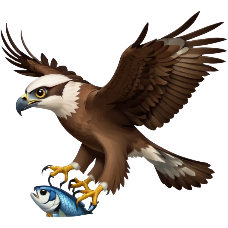 Osprey with fish emoji