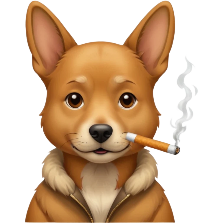 dog with cigarette emoji