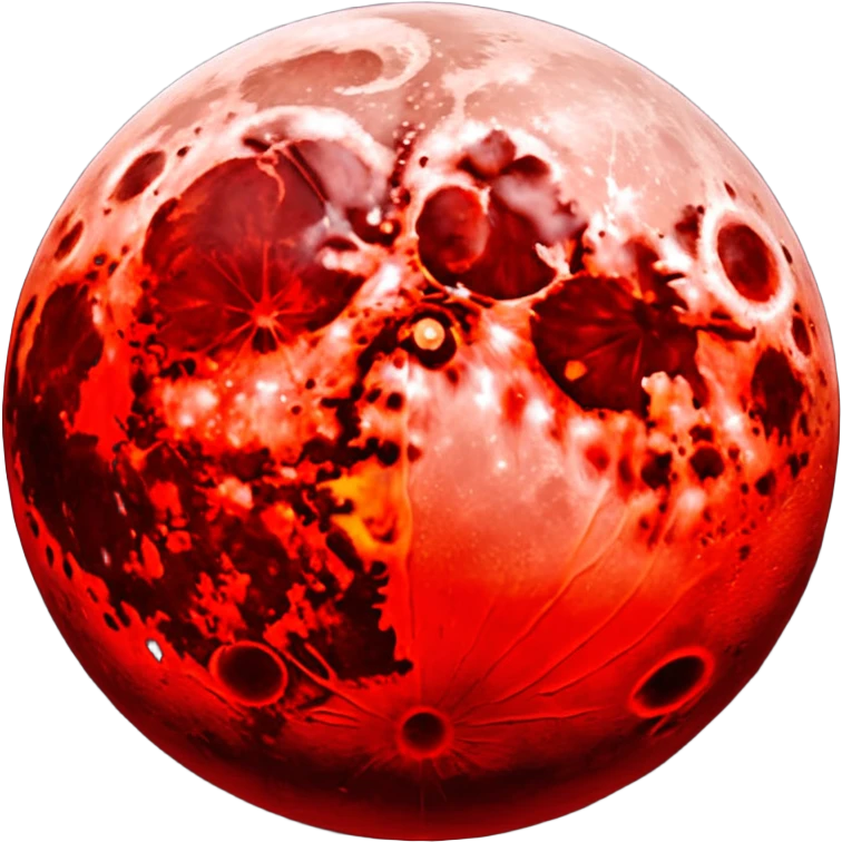 Red moon from lunar eclipse emoji
