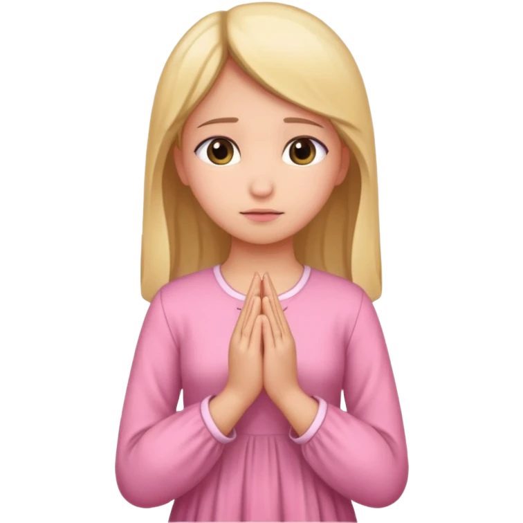 Pray girl pink emoji